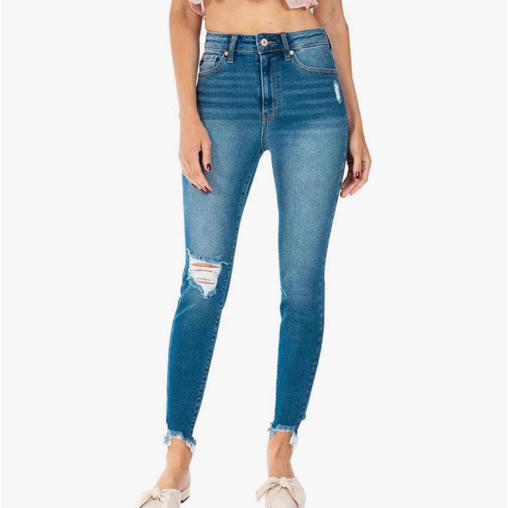 KanCan Women’s Super High Rise Skinny Ankle Jeans